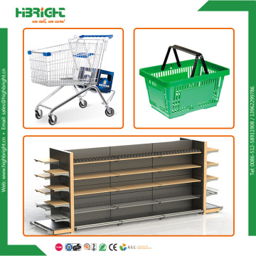 Shopping Trolley Basket Shelves Supermarket Equipments